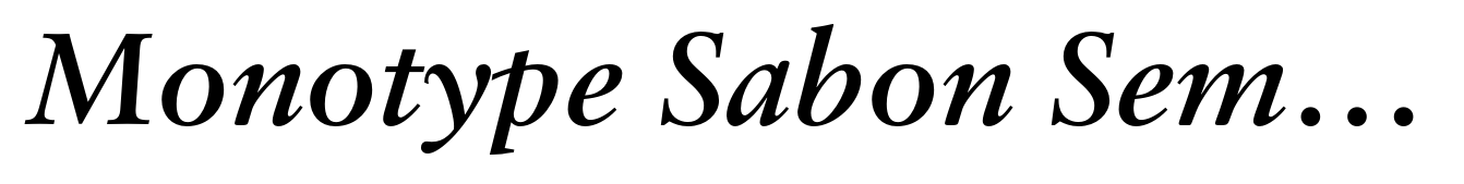 Monotype Sabon Semi Bold Italic